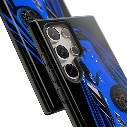 Blue Corvette C8 z06 Design for iPhone 18 17 16 15 14 13 Pro Max