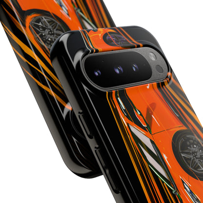 Orange C8 corvette Z06 iPhone 18 17 16 15 14 13 12 Pro  Samsung Galaxy Pixel