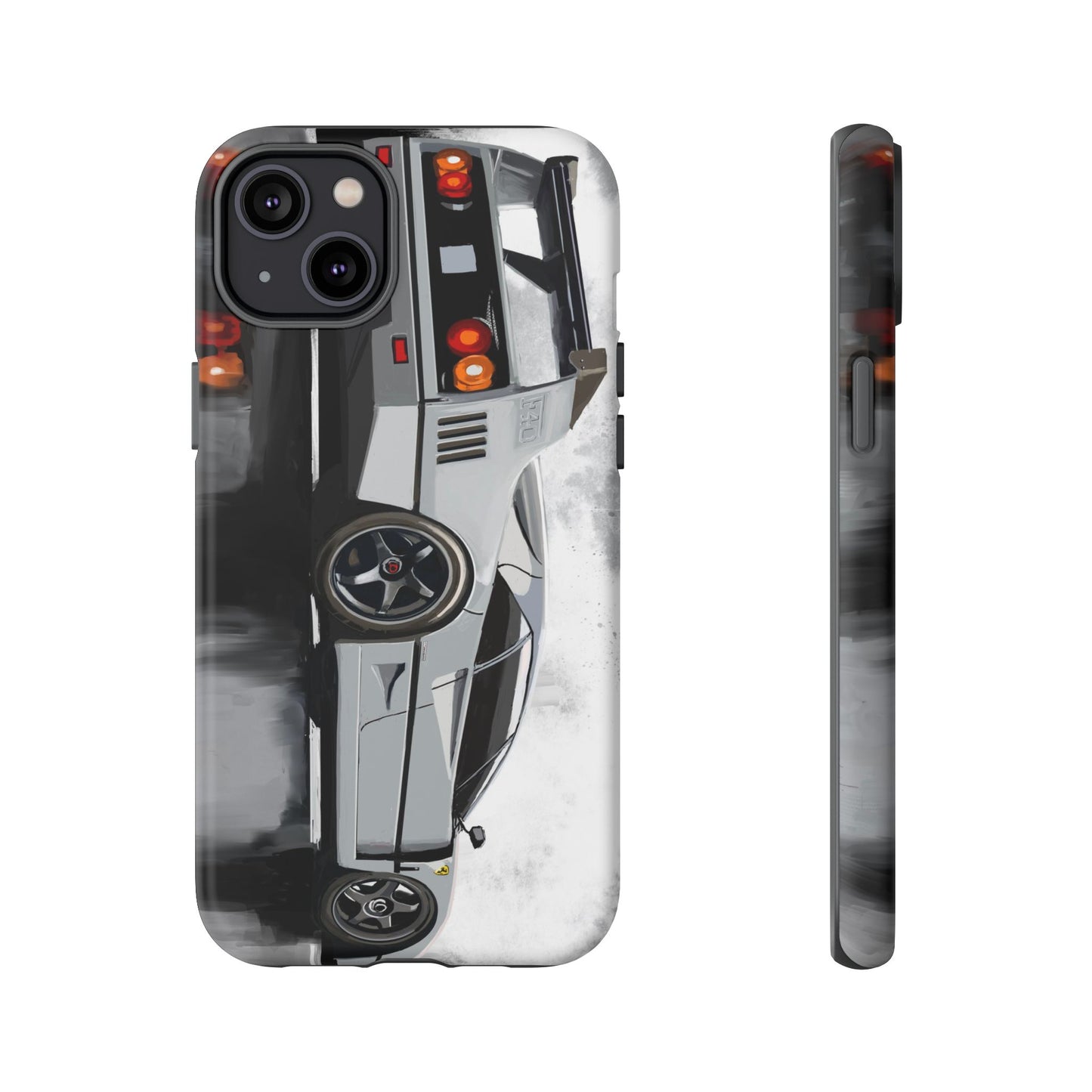 Gray Ferrari F40 Case iPhone 16 15 14 13 12 11 Pro max Samsung Galaxy Pixel