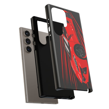 Red C8 corvette Z06 Case iPhone 18 17 16 15 14 13 12 11 Pro Samsung Galaxy Pixel