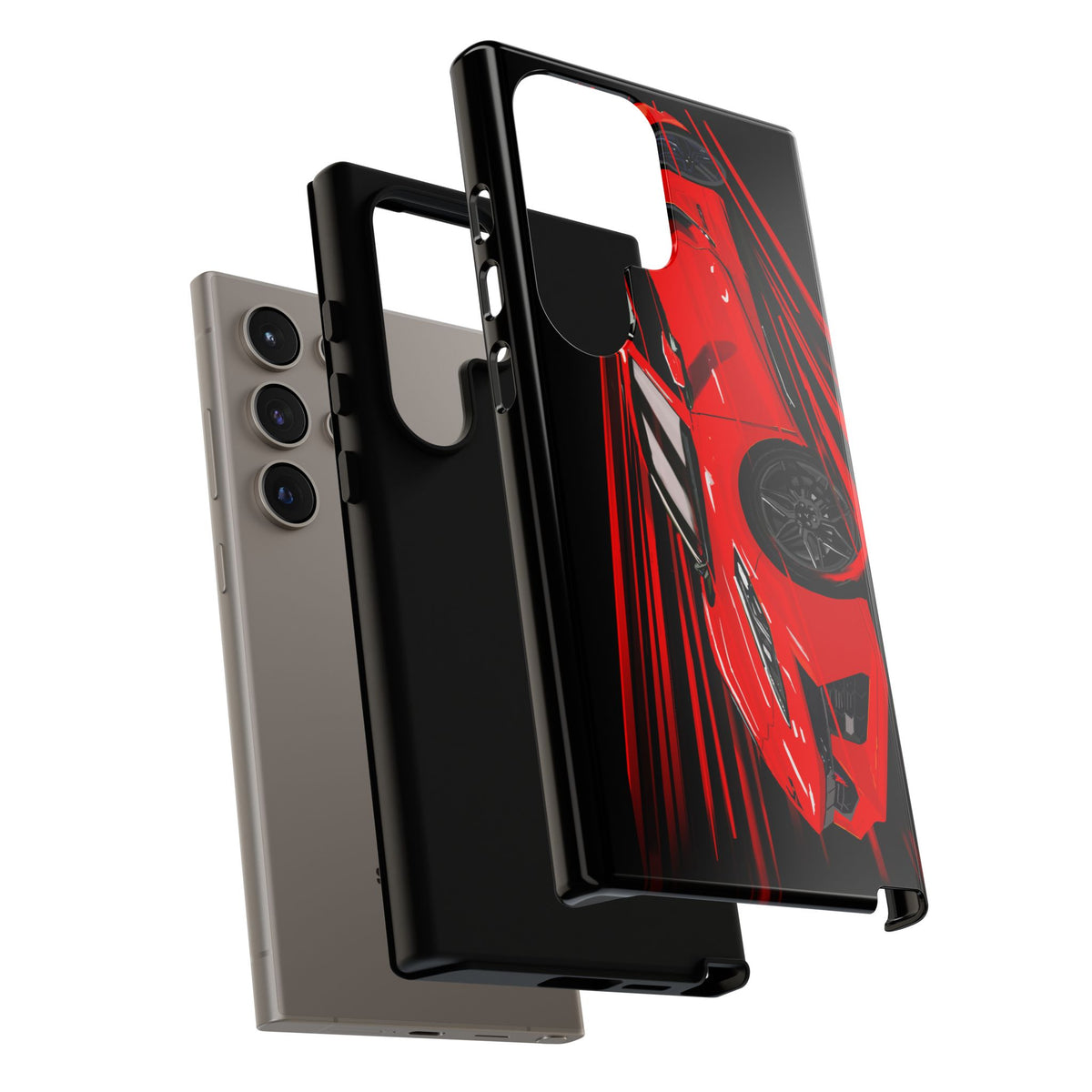Red C8 corvette Z06 Case iPhone 18 17 16 15 14 13 12 11 Pro Samsung Galaxy Pixel