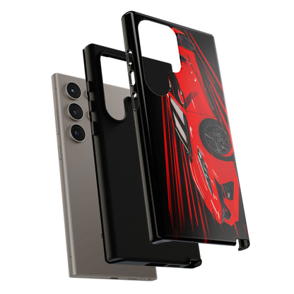 Red C8 corvette Z06 Case iPhone 18 17 16 15 14 13 12 11 Pro Samsung Galaxy Pixel