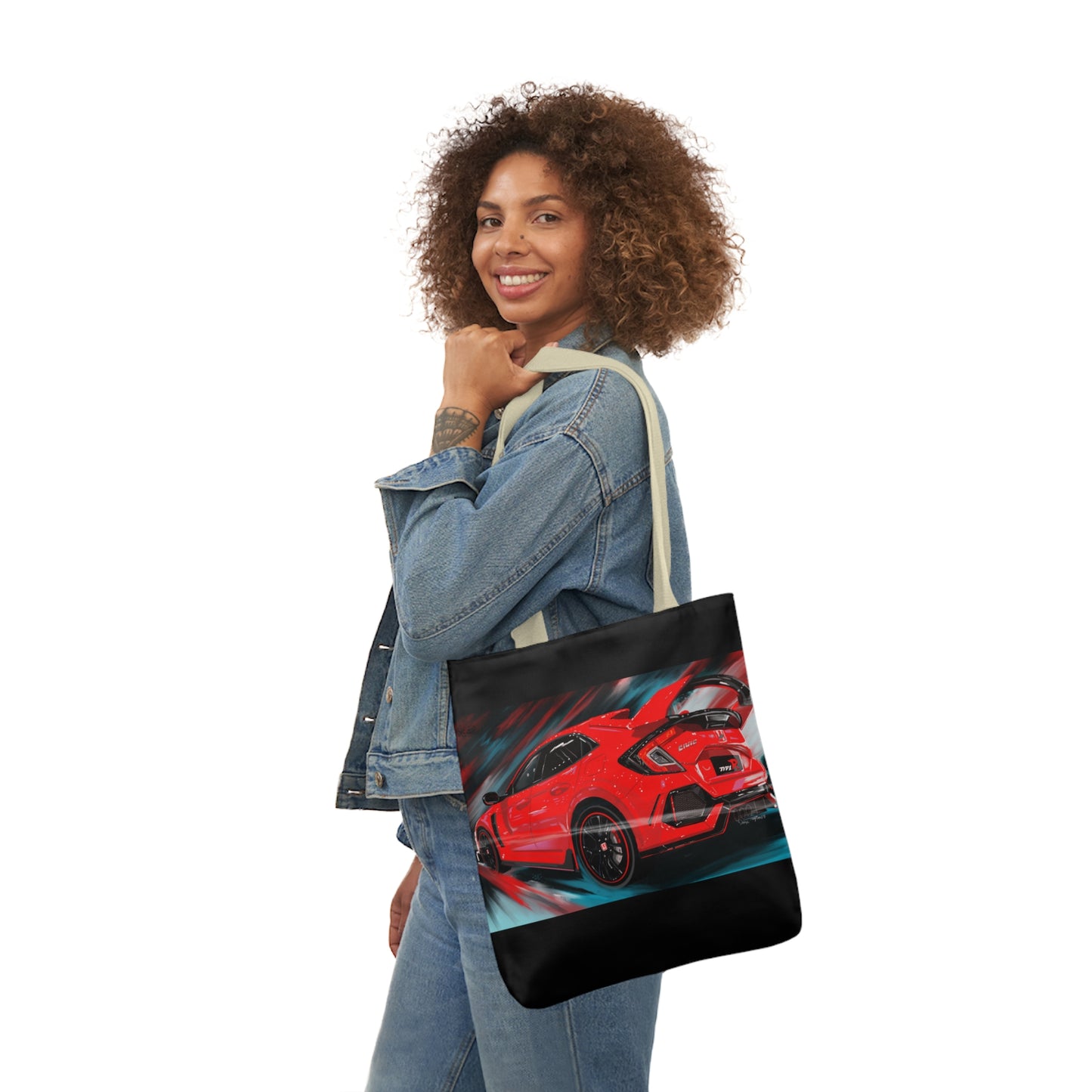 Honda civic type R JDM Canvas Tote Bag, 5-Color Straps