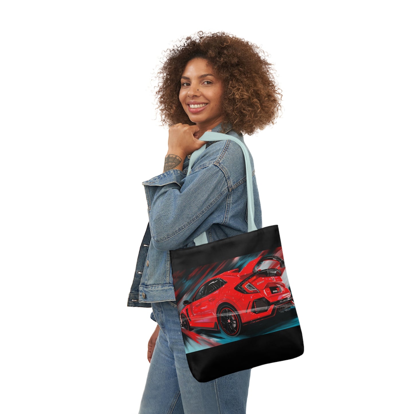 Honda civic type R JDM Canvas Tote Bag, 5-Color Straps