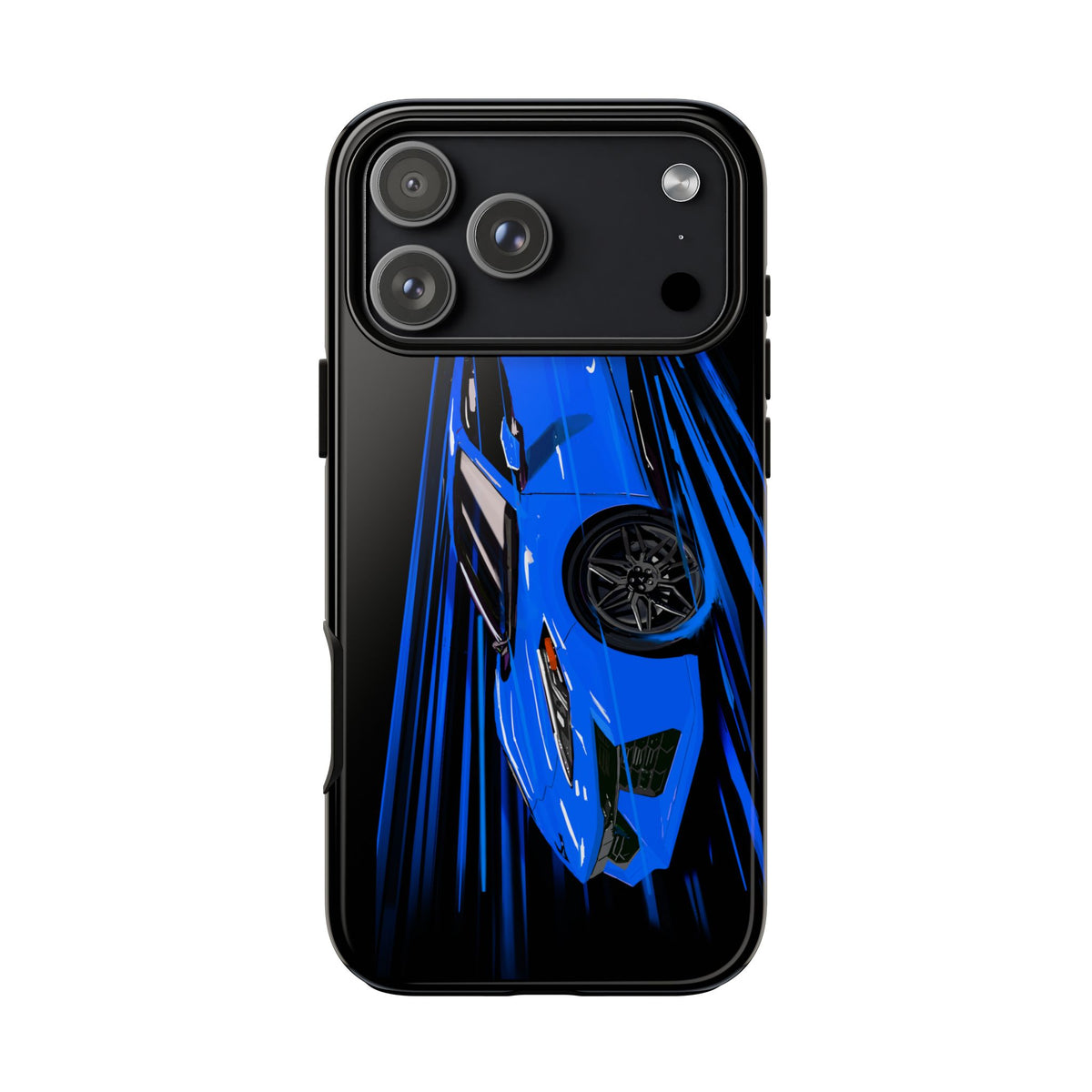 Blue Corvette C8 z06 Design for iPhone 18 17 16 15 14 13 Pro Max