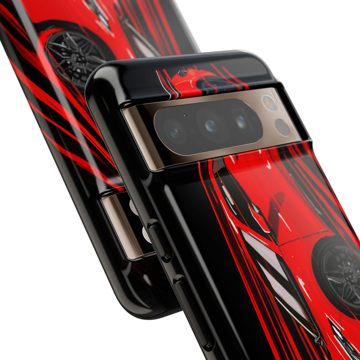 Red C8 corvette Z06 Case iPhone 18 17 16 15 14 13 12 11 Pro Samsung Galaxy Pixel
