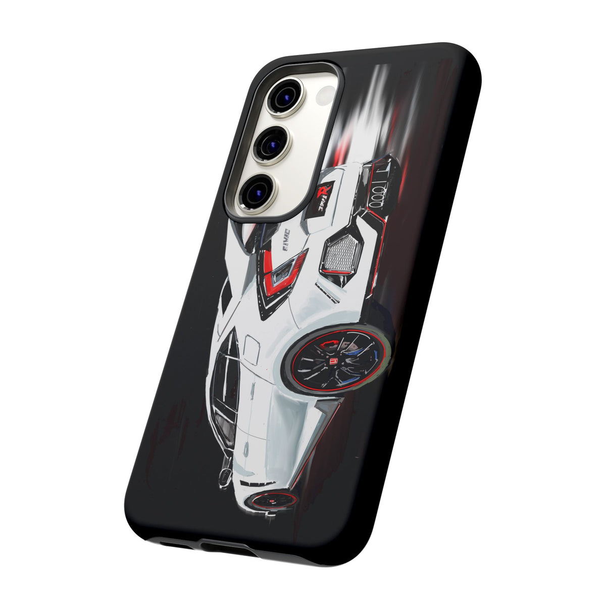 White Type-r civic Case iPhone 18 17 16 15 14 13 12 Pro Samsung Galaxy Pixel