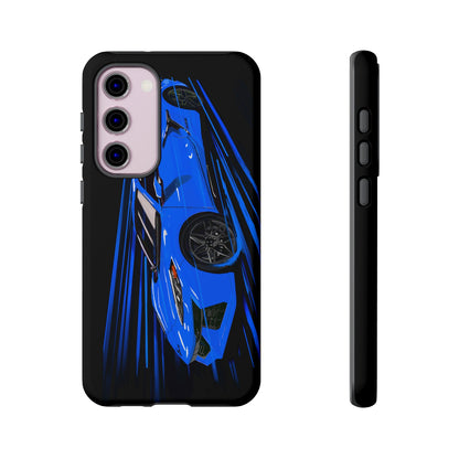 Blue Corvette C8 z06 Design for iPhone 18 17 16 15 14 13 Pro Max