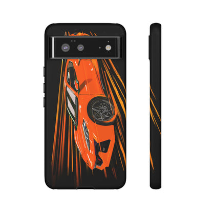 Orange C8 corvette Z06 iPhone 18 17 16 15 14 13 12 Pro  Samsung Galaxy Pixel