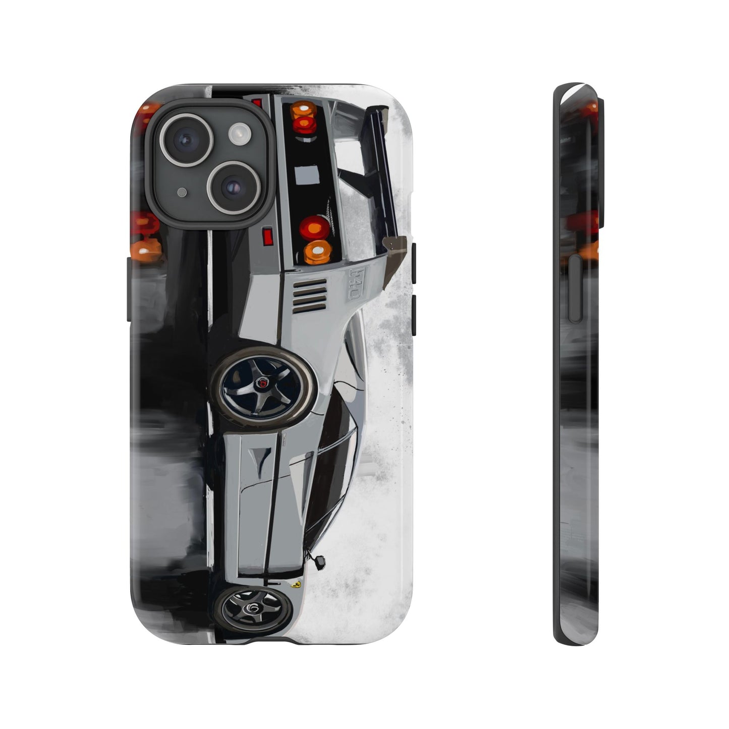 Gray Ferrari F40 Case iPhone 16 15 14 13 12 11 Pro max Samsung Galaxy Pixel