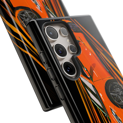 Orange C8 corvette Z06 iPhone 18 17 16 15 14 13 12 Pro  Samsung Galaxy Pixel