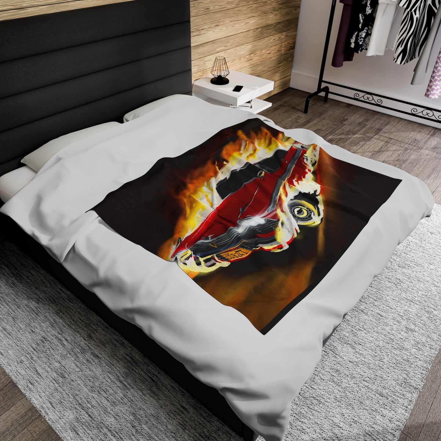 Christine 1958 Plymouth Fury Classic antique Velveteen Plush Blanket
