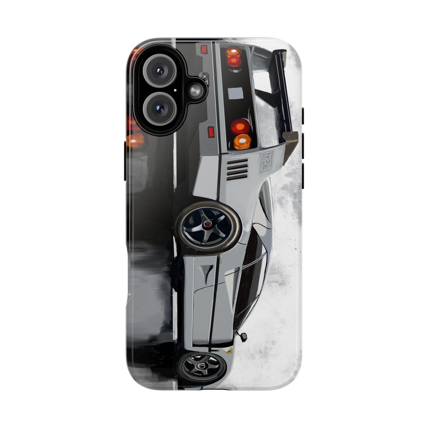 Gray Ferrari F40 Case iPhone 16 15 14 13 12 11 Pro max Samsung Galaxy Pixel