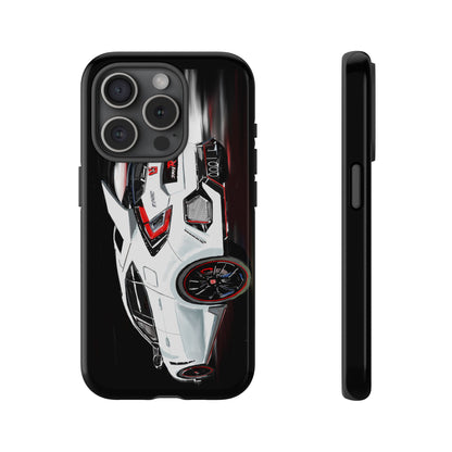White Type-r civic Case iPhone 18 17 16 15 14 13 12 Pro Samsung Galaxy Pixel