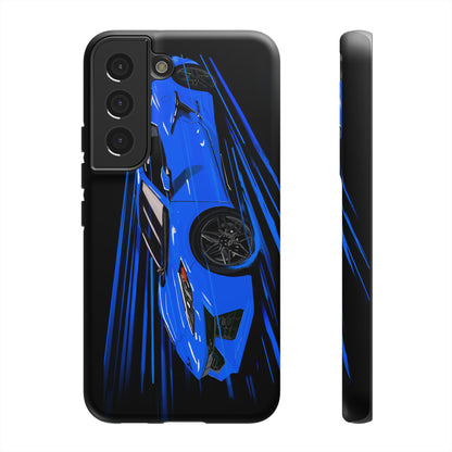 Blue Corvette C8 z06 Design for iPhone 18 17 16 15 14 13 Pro Max