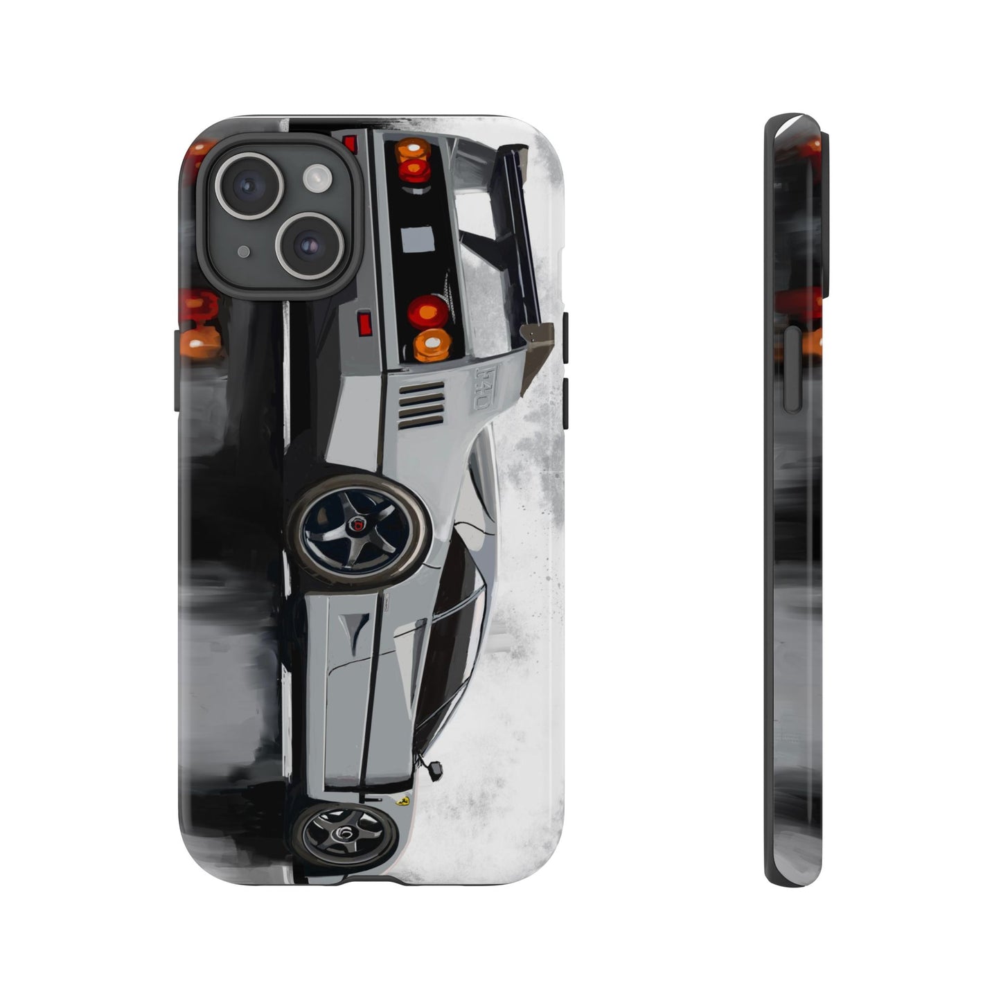 Gray Ferrari F40 Case iPhone 16 15 14 13 12 11 Pro max Samsung Galaxy Pixel