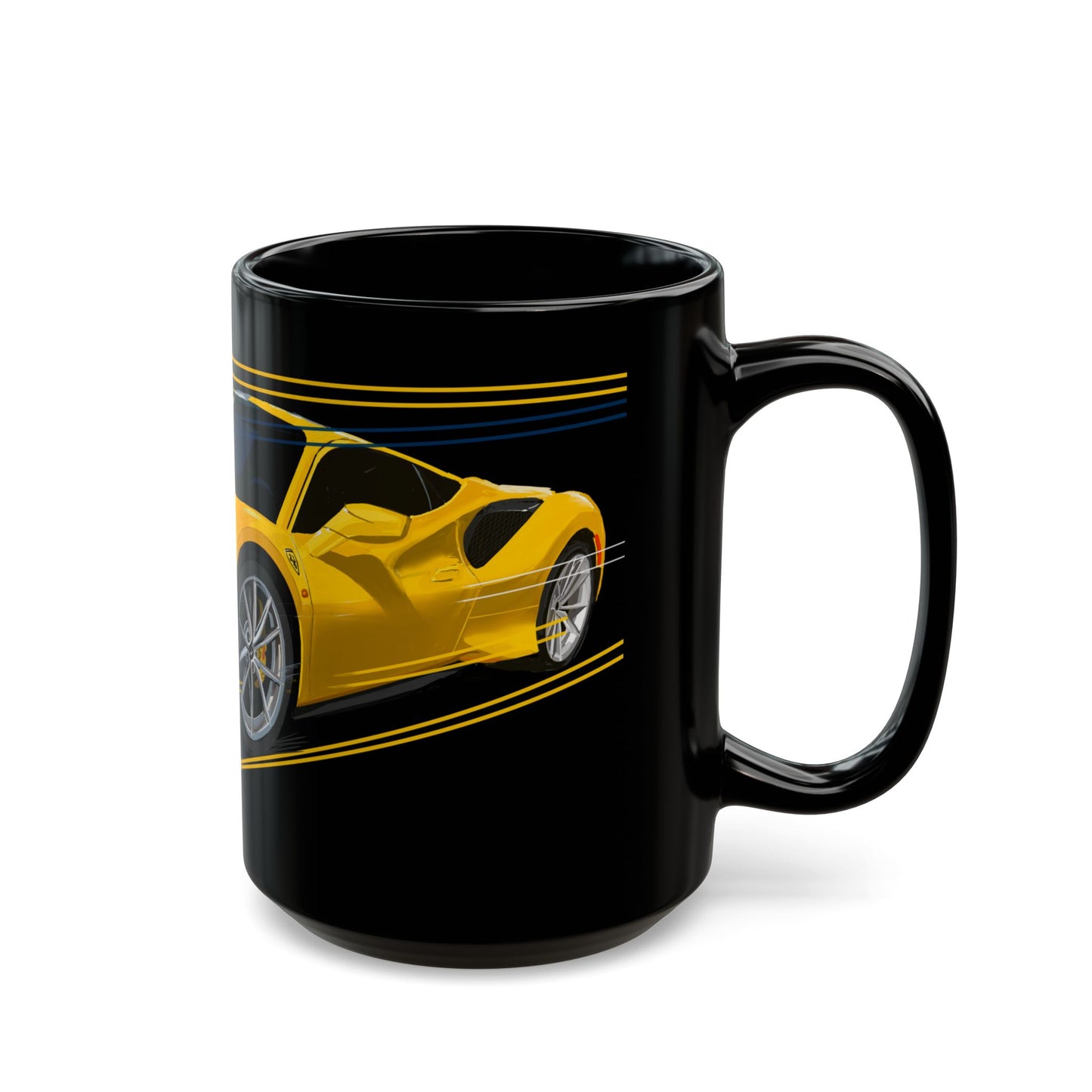 yellow Ferrari pista Coffee Tea Mug (11oz, 15oz)