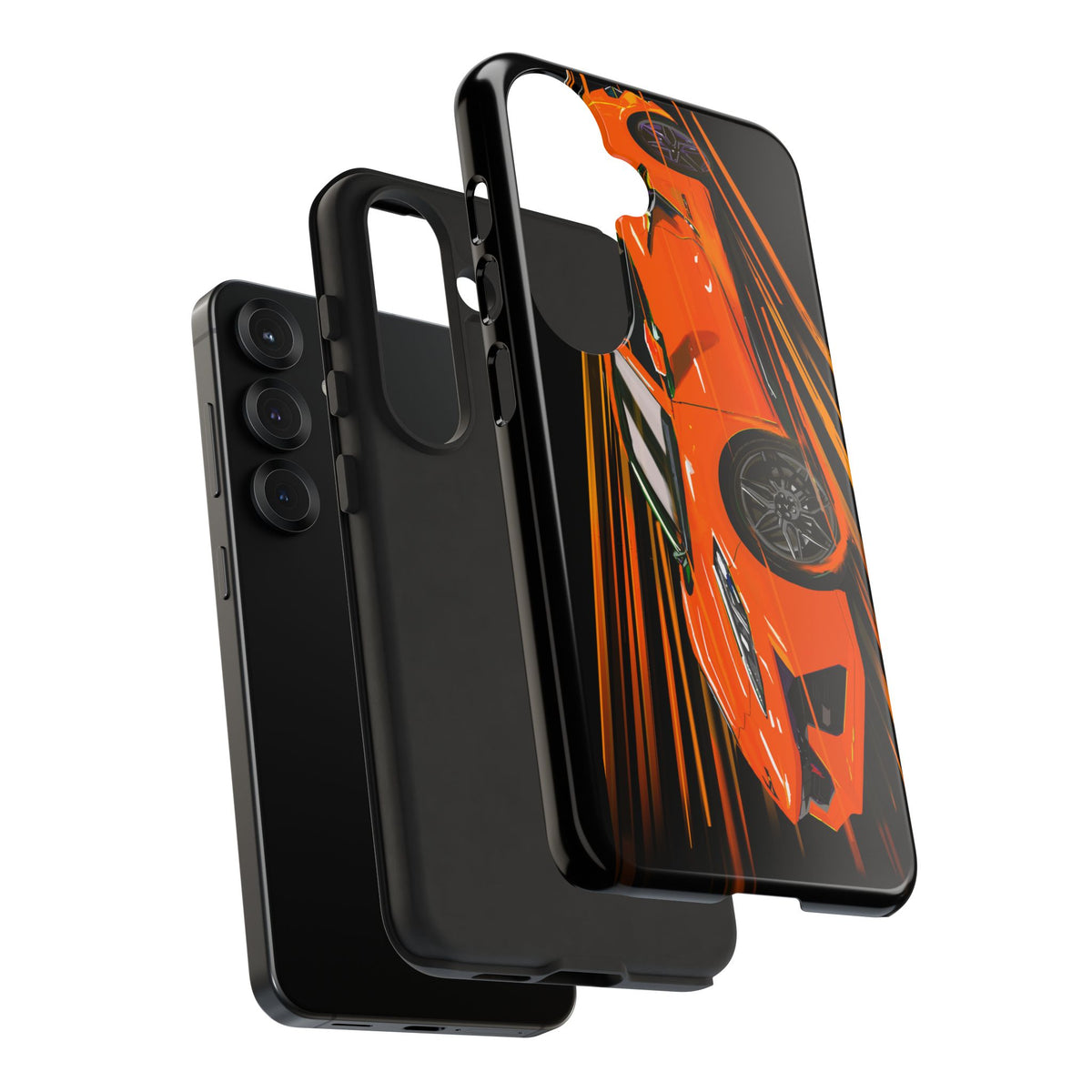 Orange C8 corvette Z06 iPhone 18 17 16 15 14 13 12 Pro  Samsung Galaxy Pixel