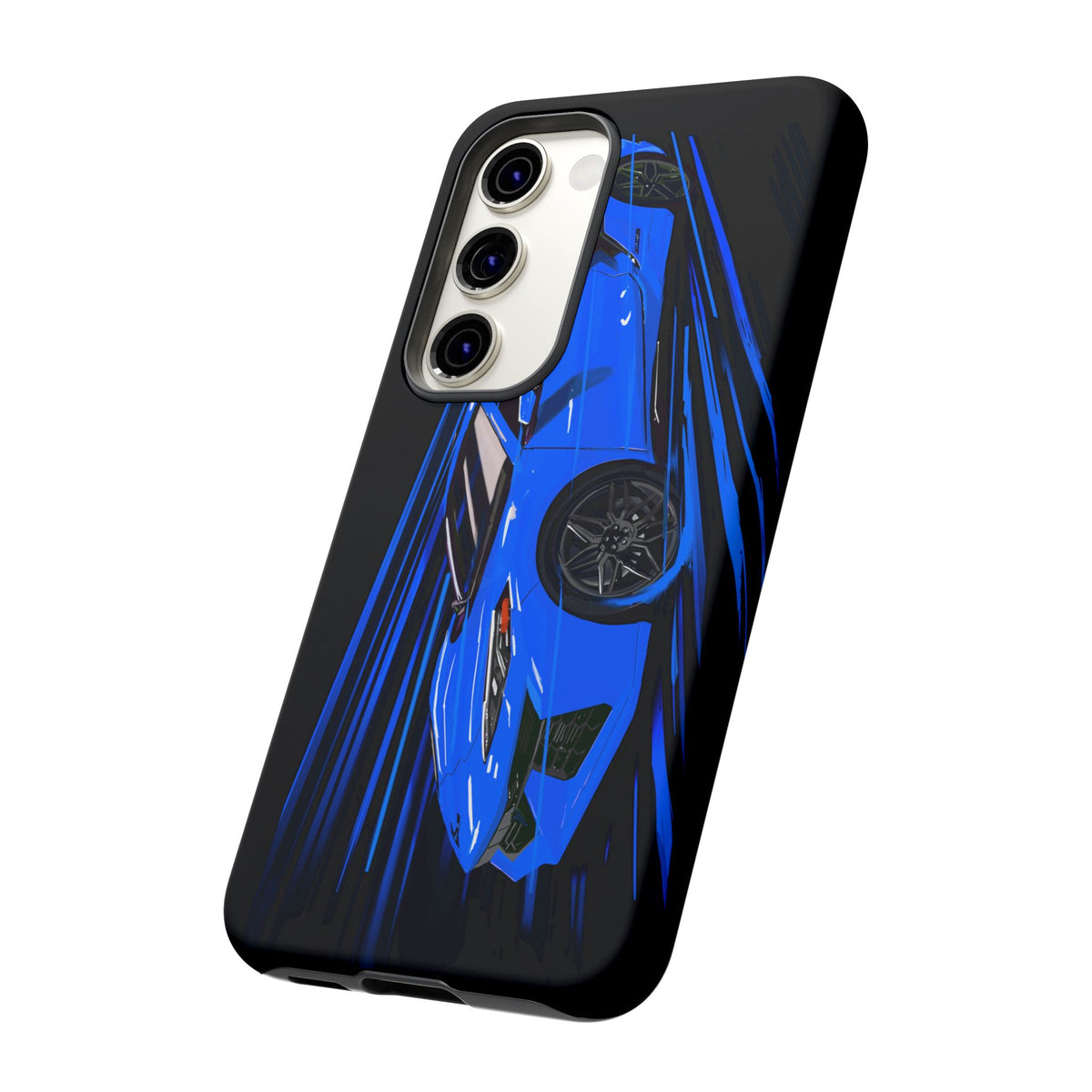 Blue Corvette C8 z06 Design for iPhone 18 17 16 15 14 13 Pro Max