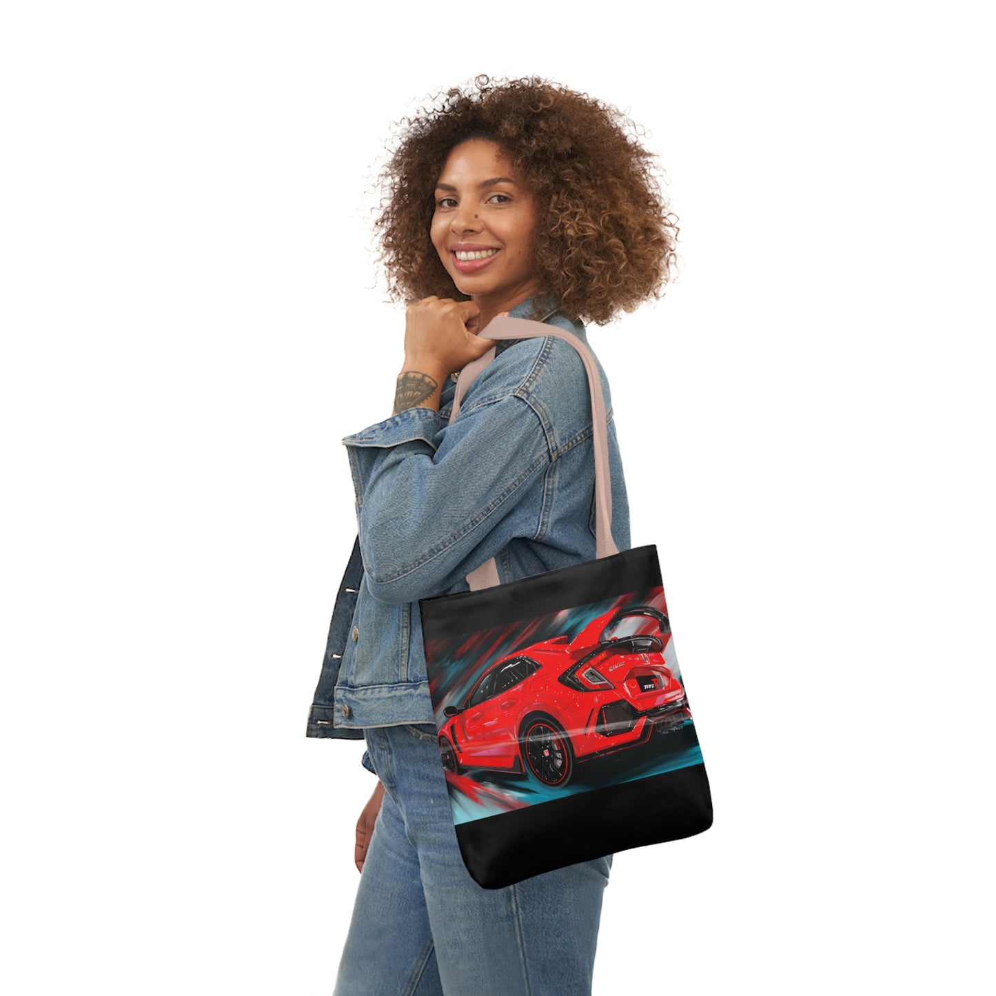 Honda civic type R JDM Canvas Tote Bag, 5-Color Straps