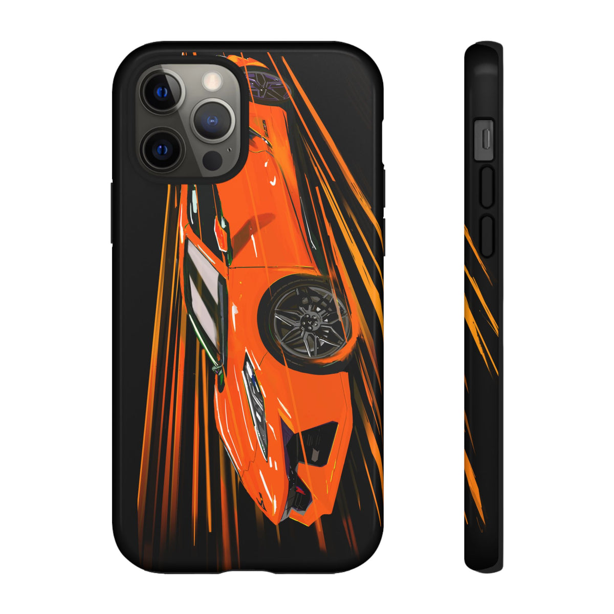 Orange C8 corvette Z06 iPhone 18 17 16 15 14 13 12 Pro  Samsung Galaxy Pixel