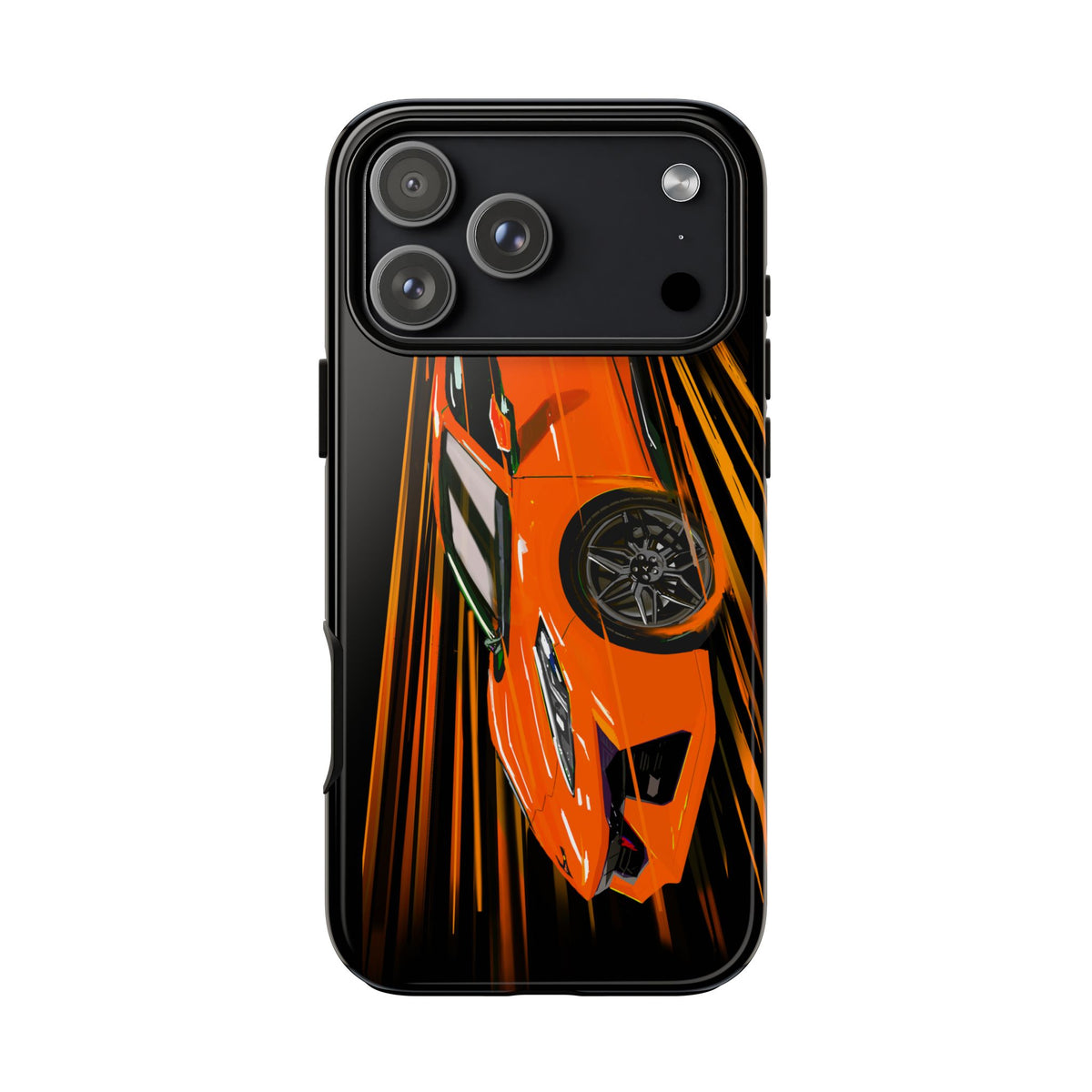 Orange C8 corvette Z06 iPhone 18 17 16 15 14 13 12 Pro  Samsung Galaxy Pixel