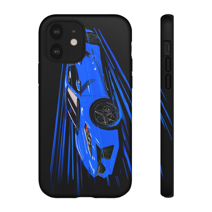 Blue Corvette C8 z06 Design for iPhone 18 17 16 15 14 13 Pro Max