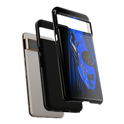 Blue Corvette C8 z06 Design for iPhone 18 17 16 15 14 13 Pro Max