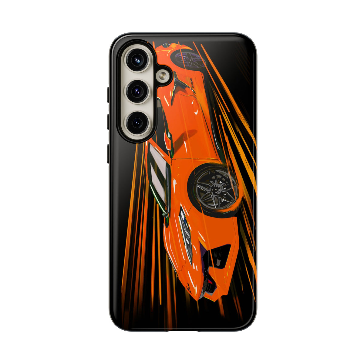 Orange C8 corvette Z06 iPhone 18 17 16 15 14 13 12 Pro  Samsung Galaxy Pixel