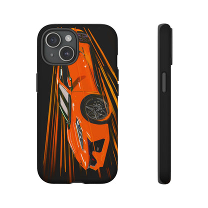 Orange C8 corvette Z06 iPhone 18 17 16 15 14 13 12 Pro  Samsung Galaxy Pixel