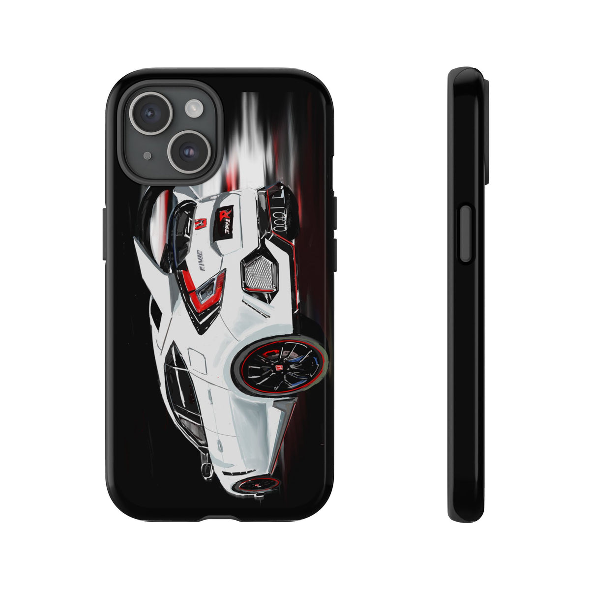 White Type-r civic Case iPhone 18 17 16 15 14 13 12 Pro Samsung Galaxy Pixel