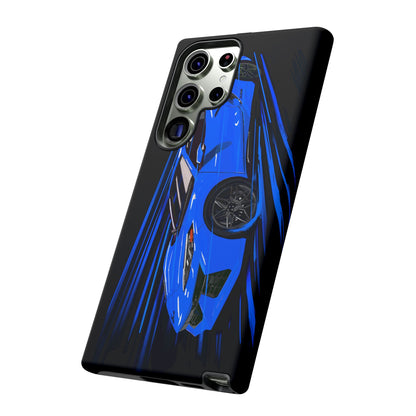Blue Corvette C8 z06 Design for iPhone 18 17 16 15 14 13 Pro Max
