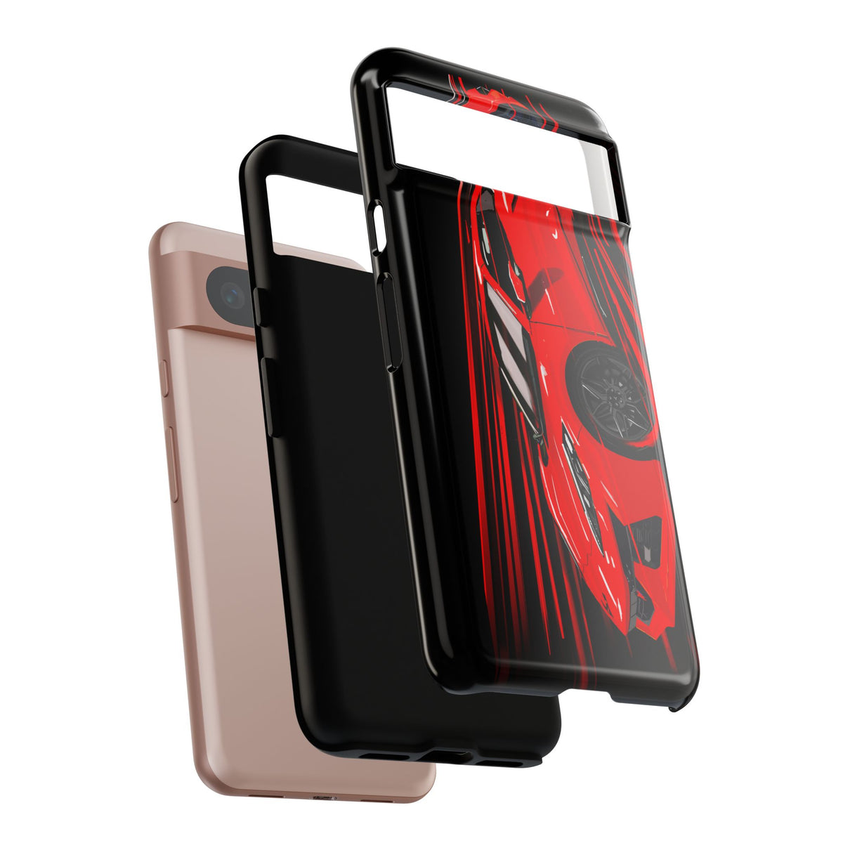 Red C8 corvette Z06 Case iPhone 18 17 16 15 14 13 12 11 Pro Samsung Galaxy Pixel