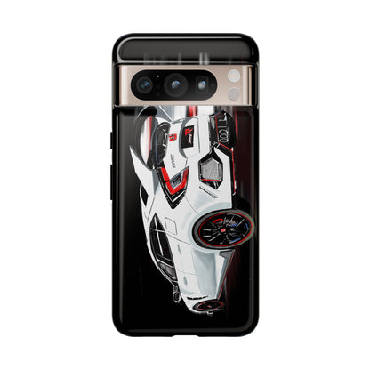 White Type-r civic Case iPhone 18 17 16 15 14 13 12 Pro Samsung Galaxy Pixel