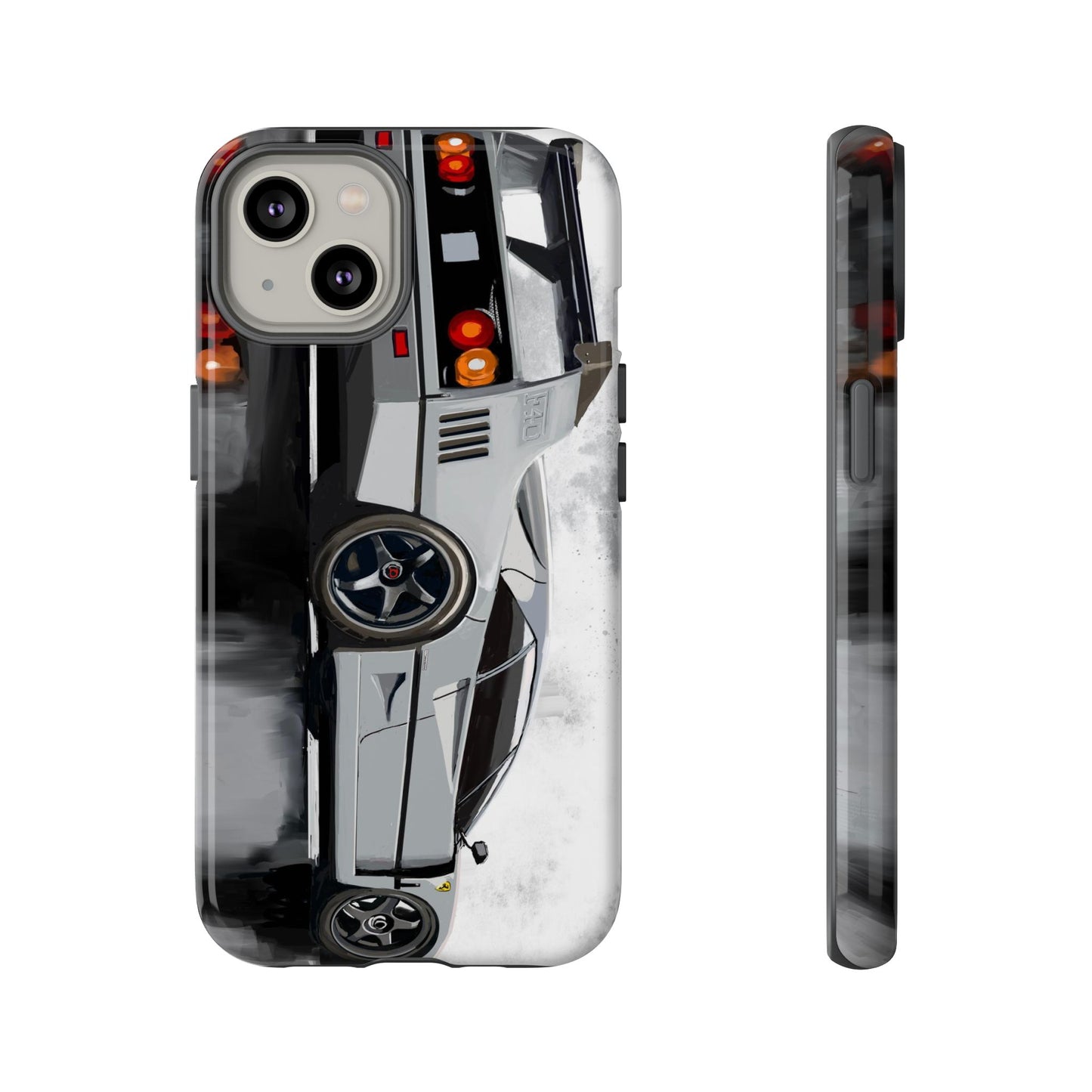 Gray Ferrari F40 Case iPhone 16 15 14 13 12 11 Pro max Samsung Galaxy Pixel