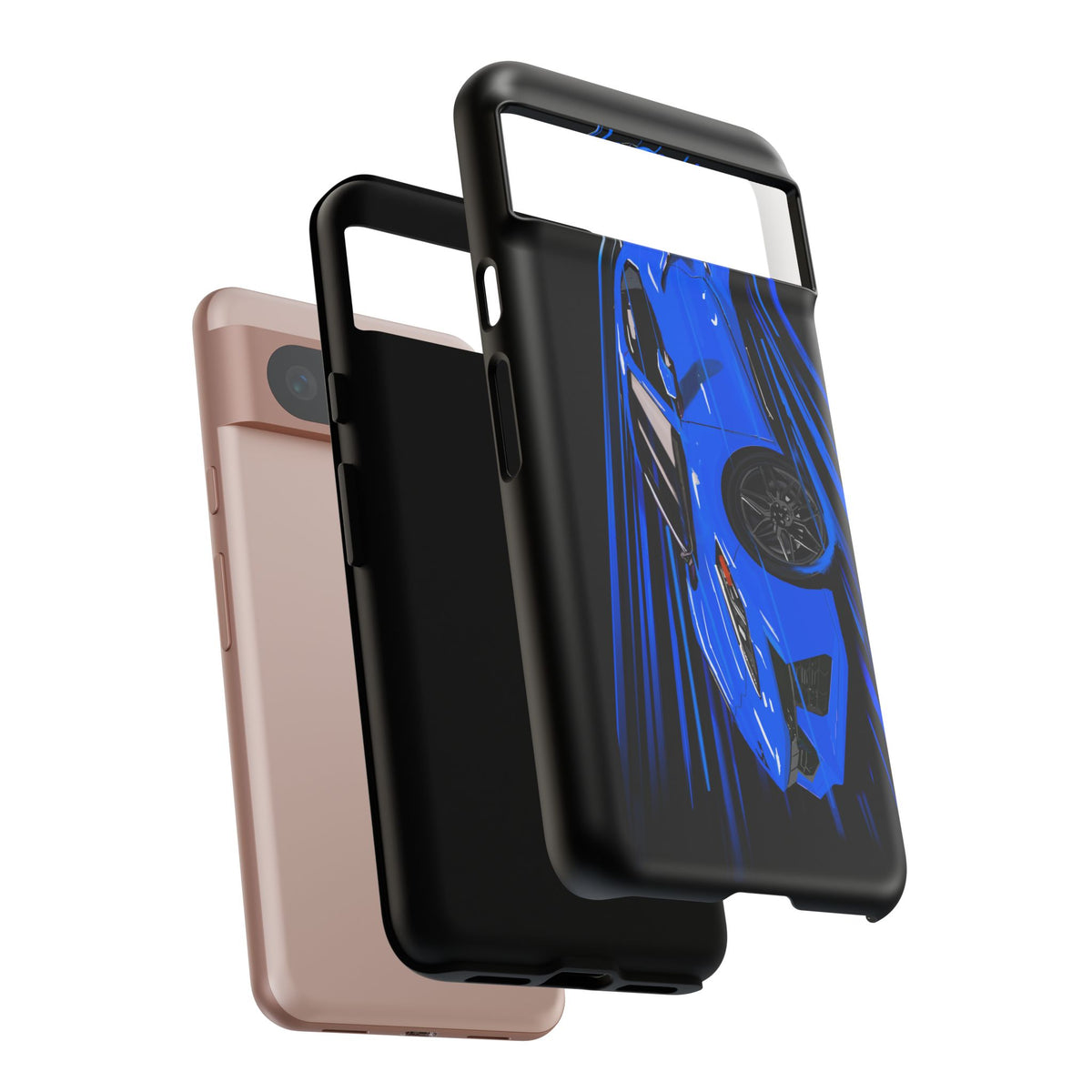 Blue Corvette C8 z06 Design for iPhone 18 17 16 15 14 13 Pro Max
