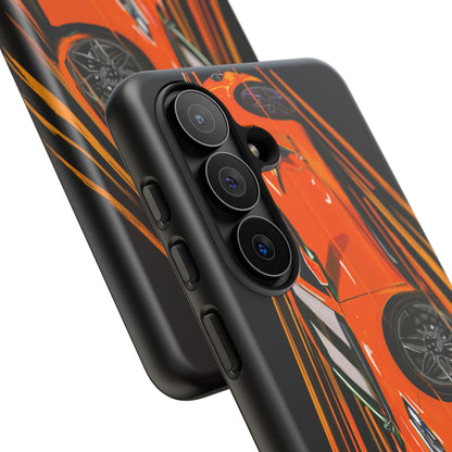 Orange C8 corvette Z06 iPhone 18 17 16 15 14 13 12 Pro  Samsung Galaxy Pixel