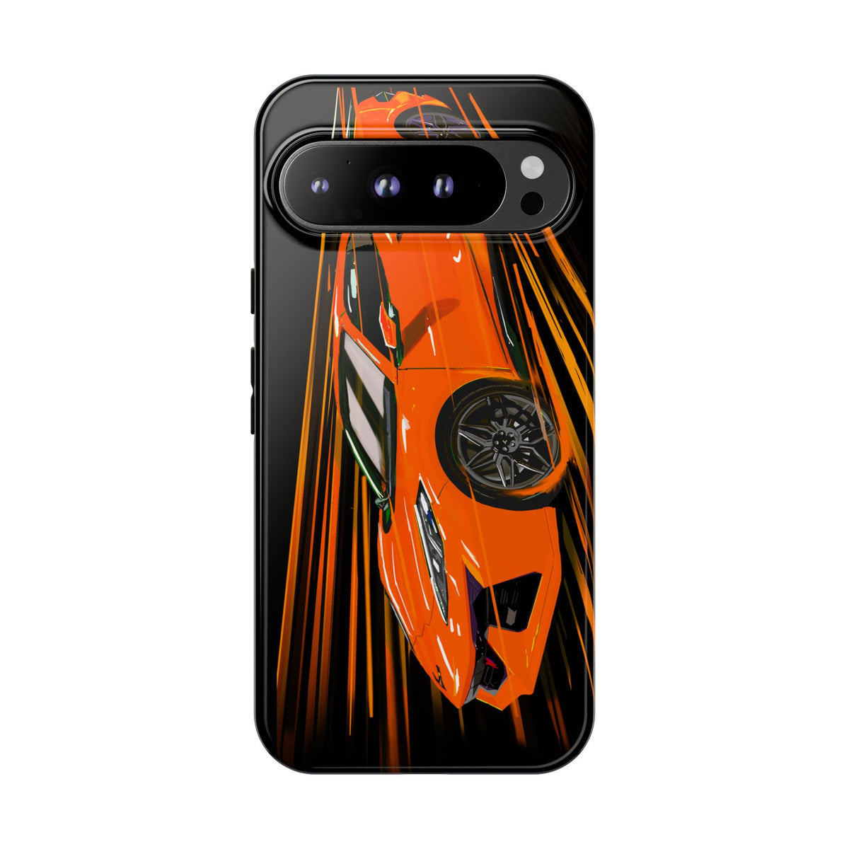 Orange C8 corvette Z06 iPhone 18 17 16 15 14 13 12 Pro  Samsung Galaxy Pixel