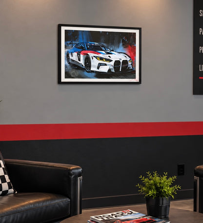 BMW m6 race car Giclee print