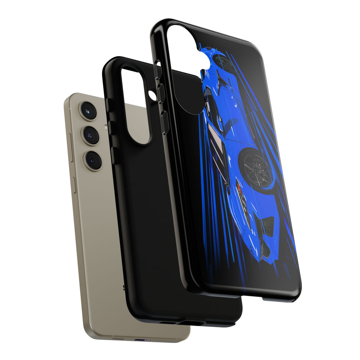 Blue Corvette C8 z06 Design for iPhone 18 17 16 15 14 13 Pro Max