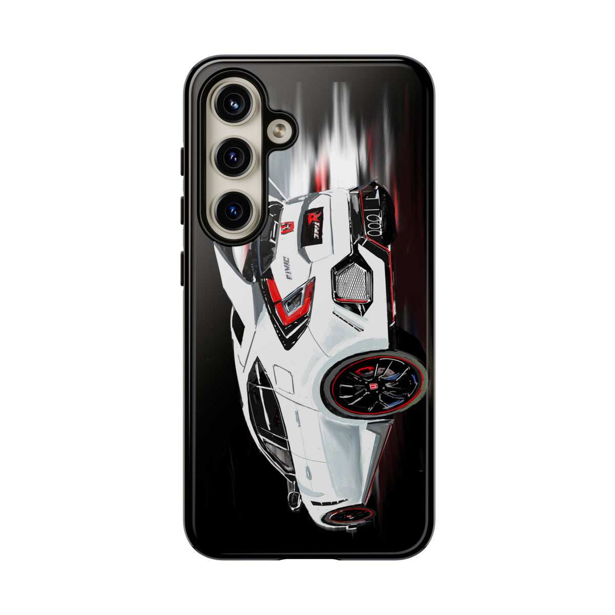 White Type-r civic Case iPhone 18 17 16 15 14 13 12 Pro Samsung Galaxy Pixel