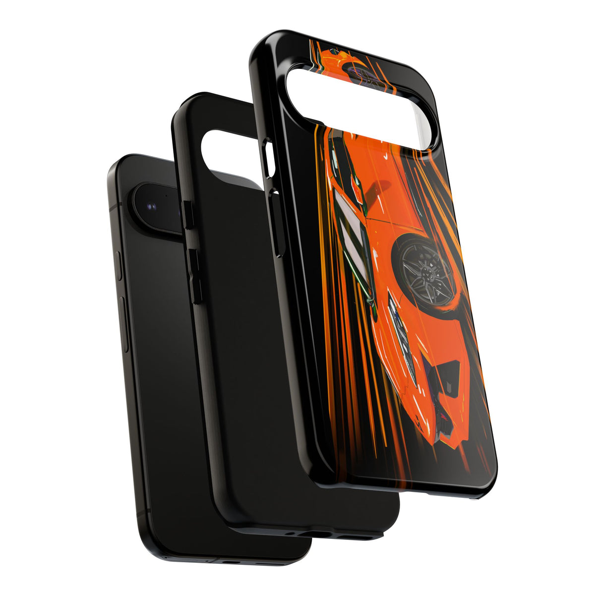 Orange C8 corvette Z06 iPhone 18 17 16 15 14 13 12 Pro  Samsung Galaxy Pixel