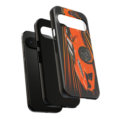 Orange C8 corvette Z06 iPhone 18 17 16 15 14 13 12 Pro  Samsung Galaxy Pixel