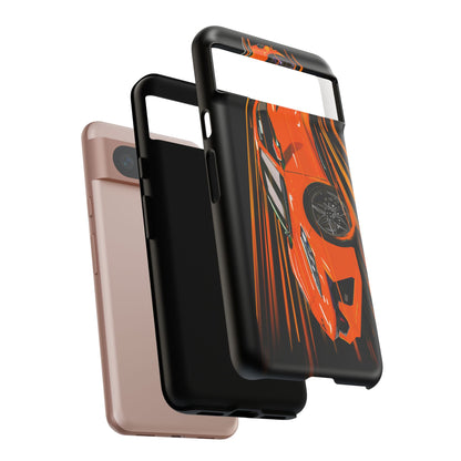 Orange C8 corvette Z06 iPhone 18 17 16 15 14 13 12 Pro  Samsung Galaxy Pixel