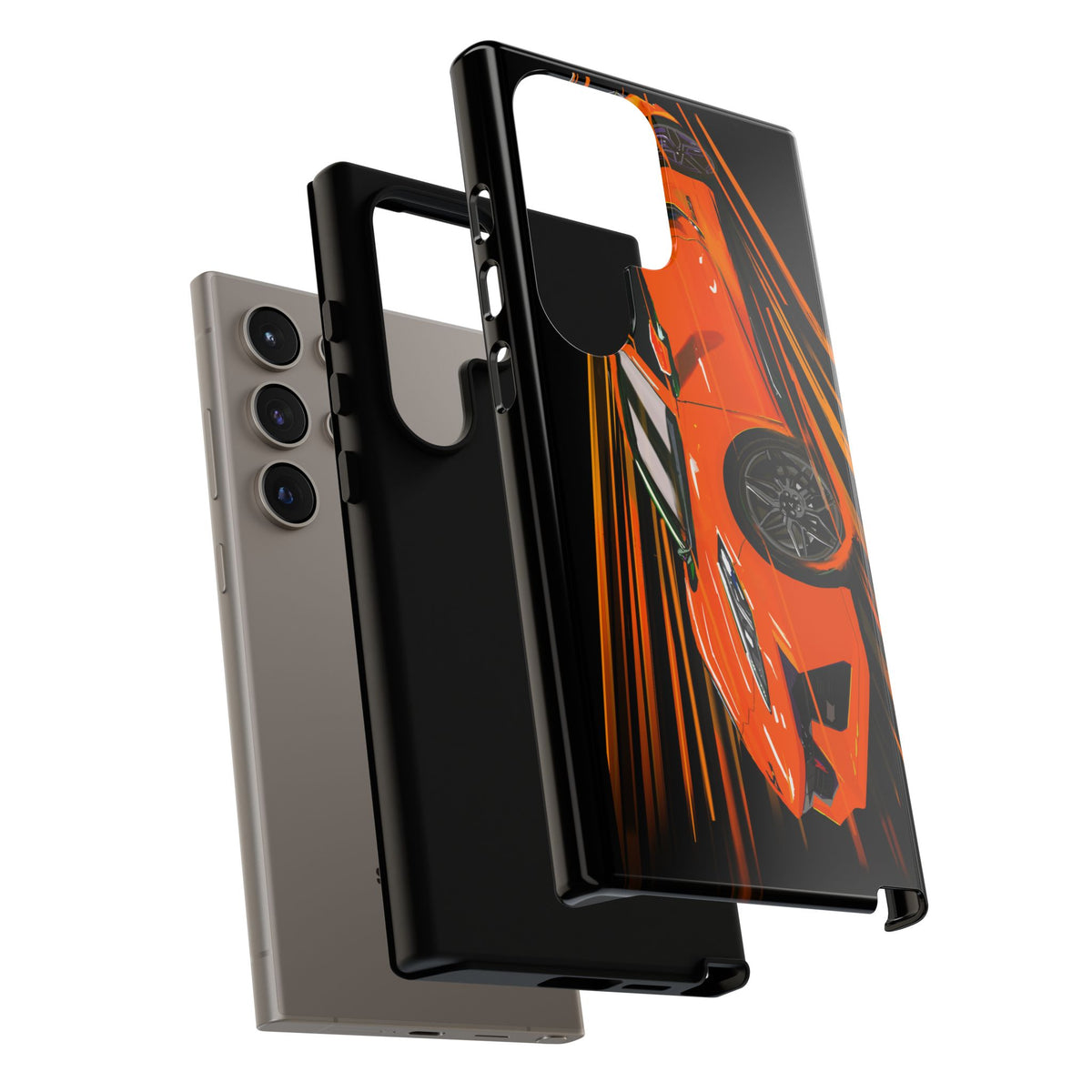 Orange C8 corvette Z06 iPhone 18 17 16 15 14 13 12 Pro  Samsung Galaxy Pixel
