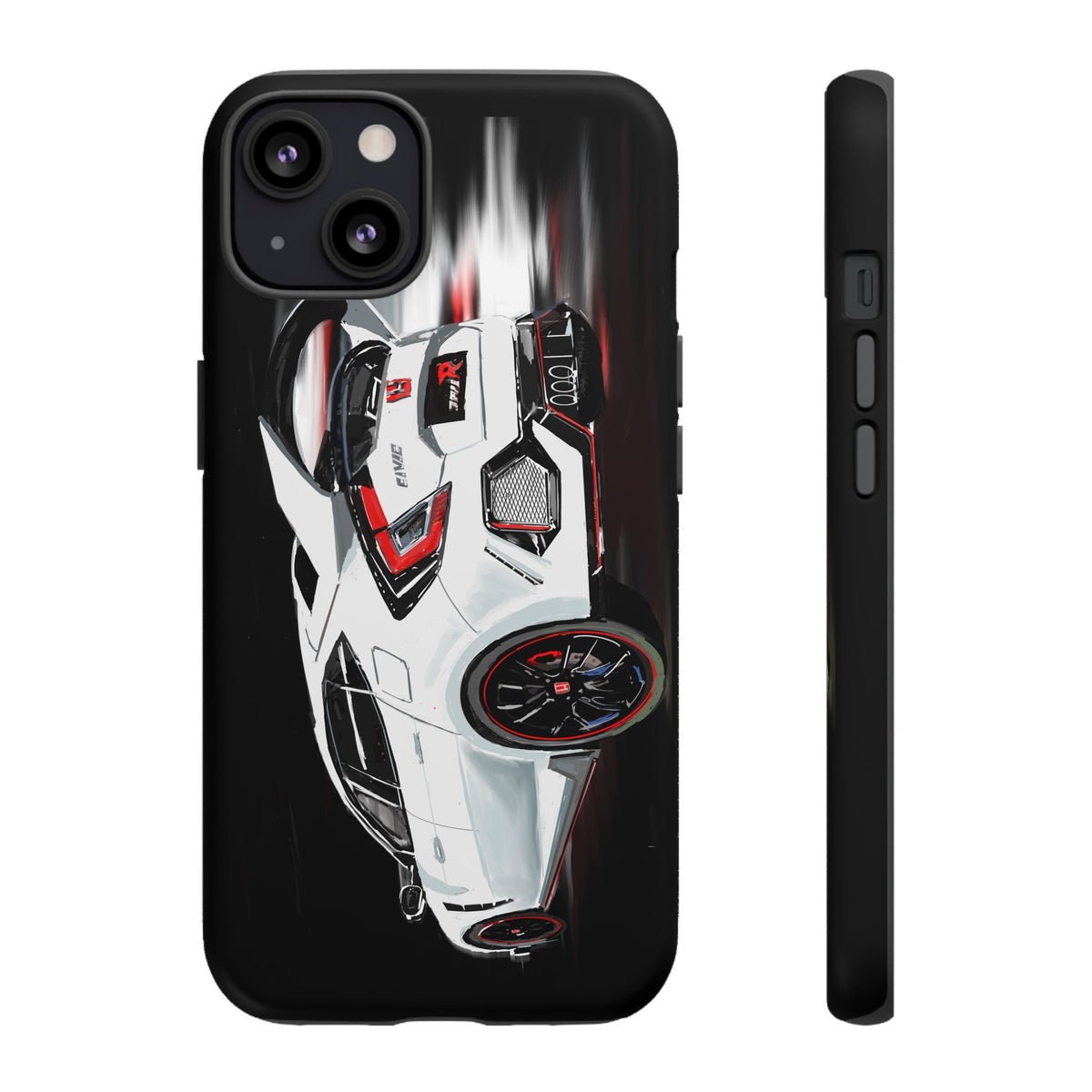 White Type-r civic Case iPhone 18 17 16 15 14 13 12 Pro Samsung Galaxy Pixel