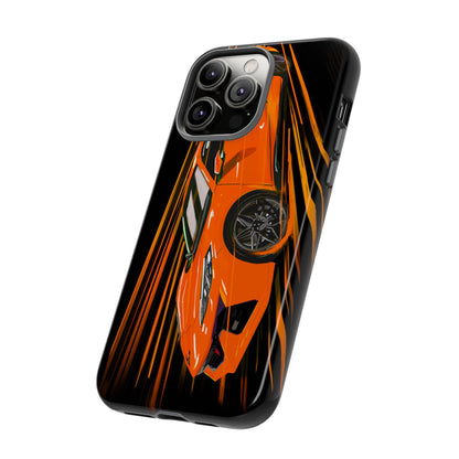 Orange C8 corvette Z06 iPhone 18 17 16 15 14 13 12 Pro  Samsung Galaxy Pixel