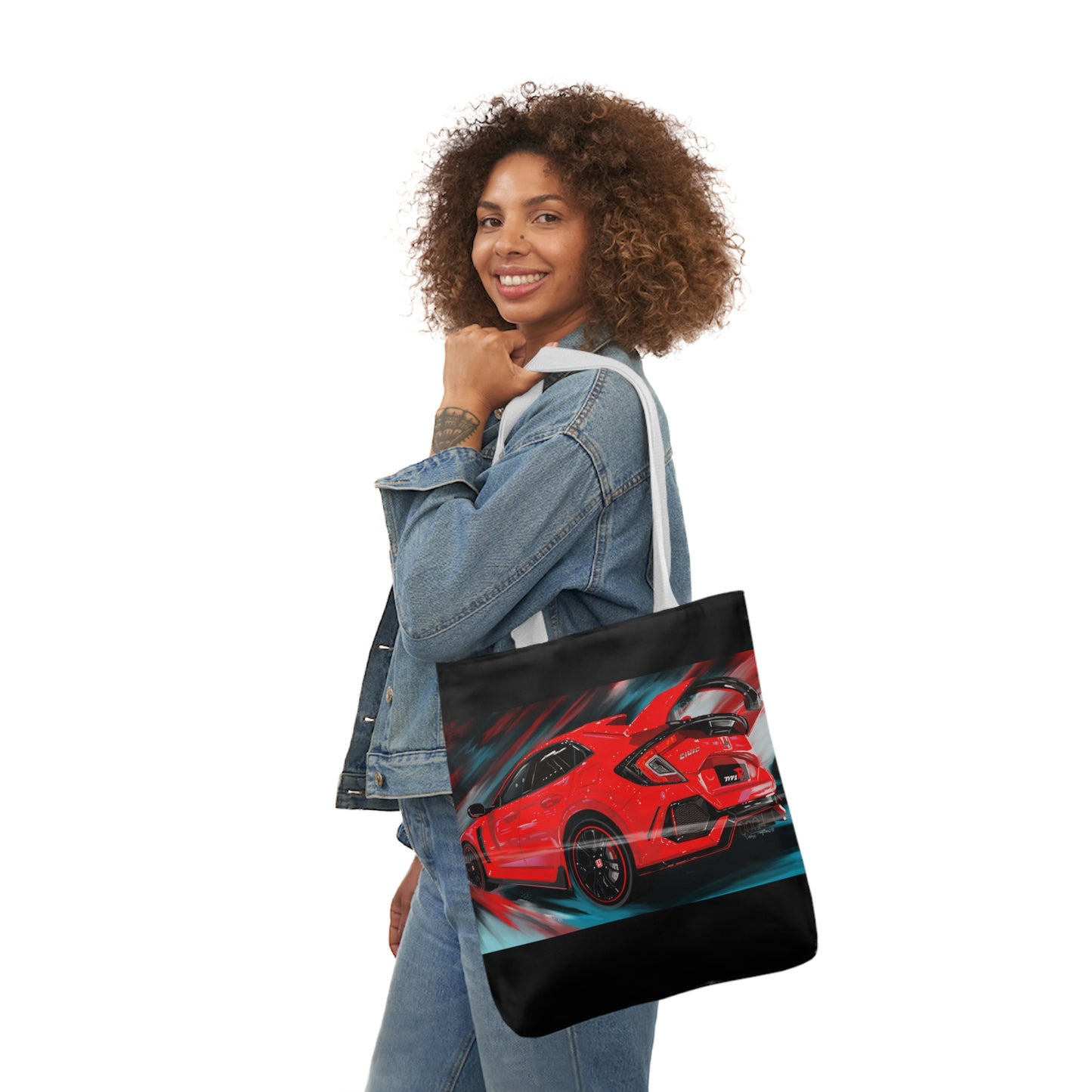Honda civic type R JDM Canvas Tote Bag, 5-Color Straps