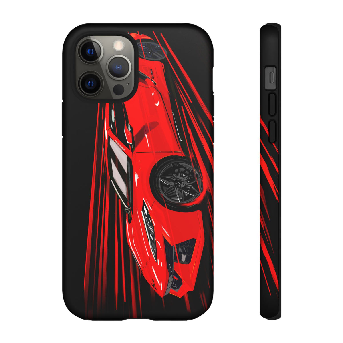Red C8 corvette Z06 Case iPhone 18 17 16 15 14 13 12 11 Pro Samsung Galaxy Pixel
