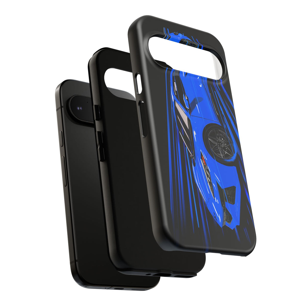 Blue Corvette C8 z06 Design for iPhone 18 17 16 15 14 13 Pro Max